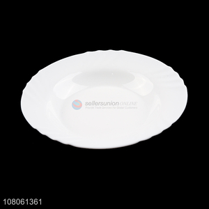 Good quality dinnerware opal glass deep plate for home and restaurant