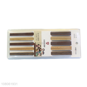 Custom 10 Pairs Wooden Chopsticks Reusable Chopsticks Set