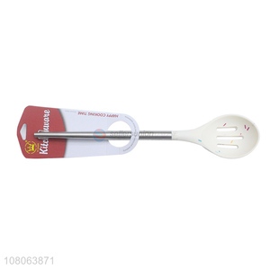 Latest style reusable silicone slotted ladle for sale