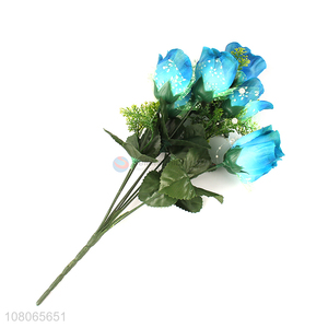 Hot sale plastic 12heads natural artificial flower