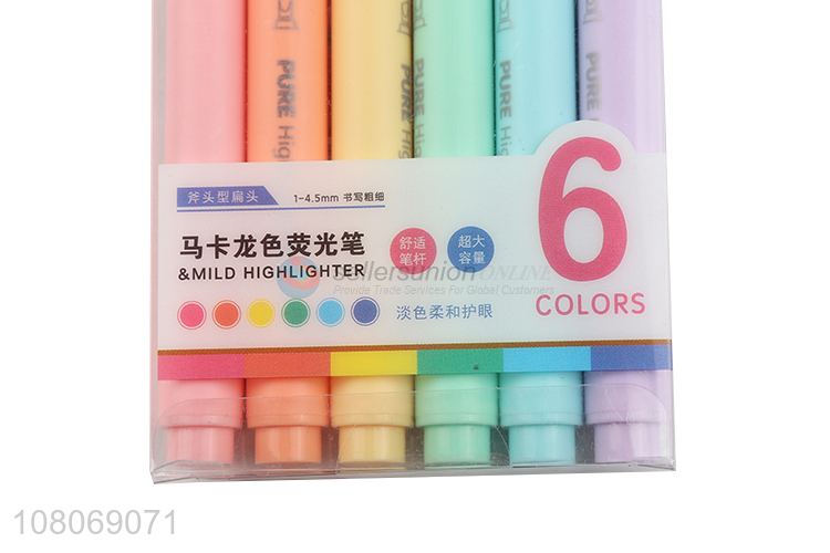 New products 6colors non-toxic kids highlighter pen