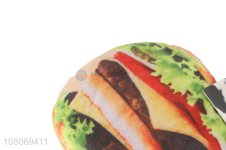 Popular Hamburger Pattern Plush Toy For Pet Dog