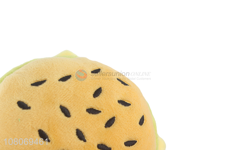 Good Quality Hamburger Shape Stuffed Toy For Pet