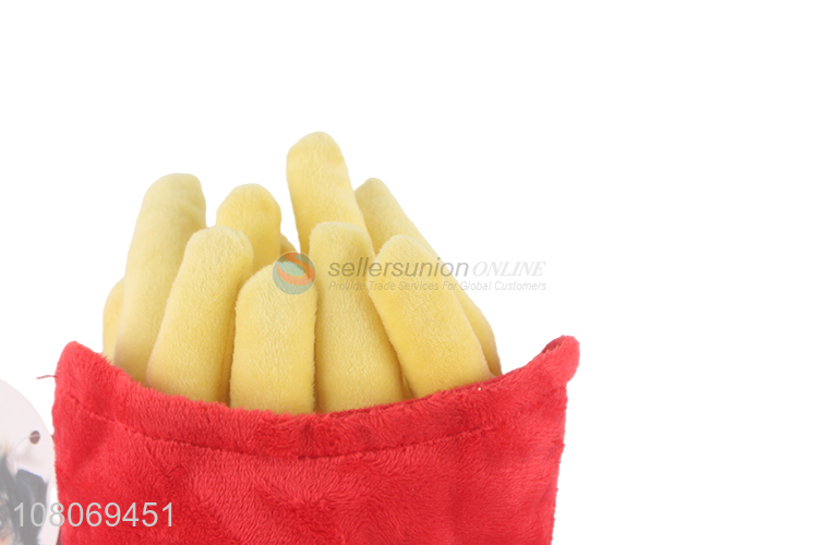 New Design Simulation Fries Plush Pet Dog Toys