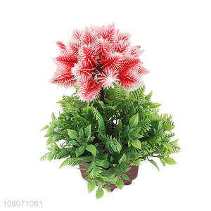 Hot sale red artificial plastic flower home store decoration