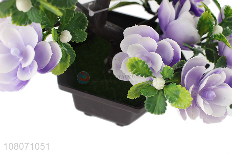 Factory wholesale purple artificial plastic flower for home