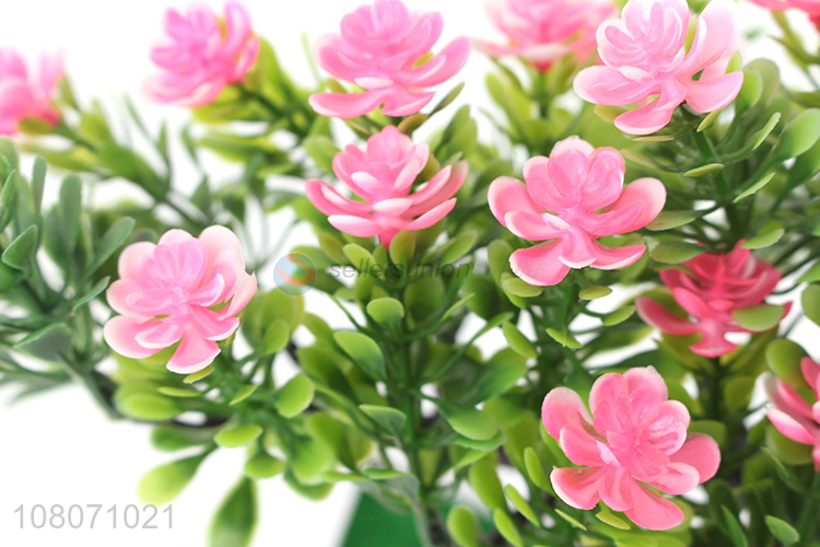 Yiwu wholesale pink artificial flowers home decoration ornaments