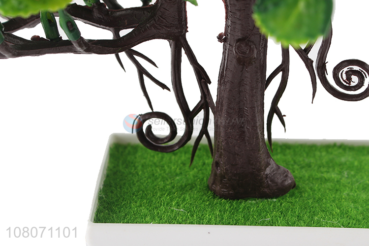 Low price wholesale mini plastic flower home decoration bonsai