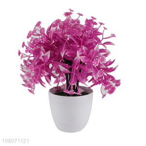 New products pink plastic artificial flower bonsai for sale