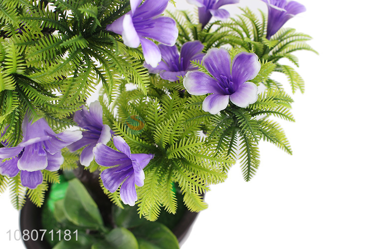 Factory wholesale purple artificial plastic flower for home