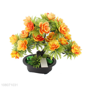 High quality yellow artificial flowers living room ornaments