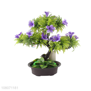 Factory wholesale purple artificial plastic flower for home