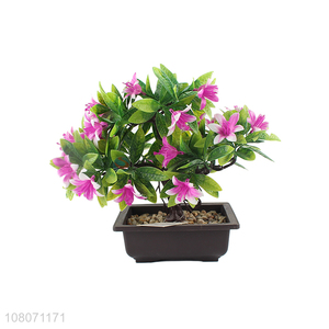 Low price plastic artificial flower decoration bonsai wholesale