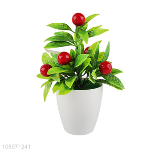 High quality red artificial bonsai for living room ornaments