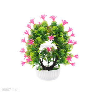 Low price wholesale plastic artificial flower decoration bonsai