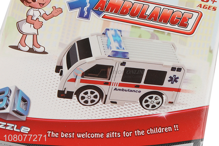 High quality 3D ambulance puzzle children educational model puzzle