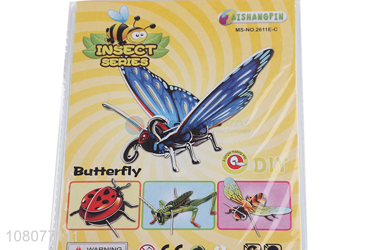 Private label 3D butterfly puzzle boys girls intelligent puzzle toy