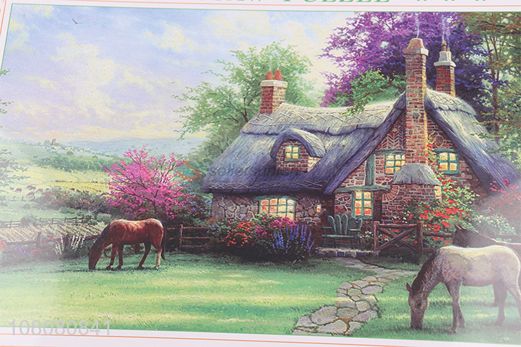 China supplier landscape puzzle adult paper decompression puzzle