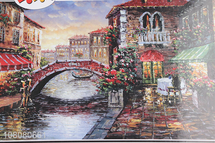 Yiwu market oil painting puzzle DIY paper puzzle for children