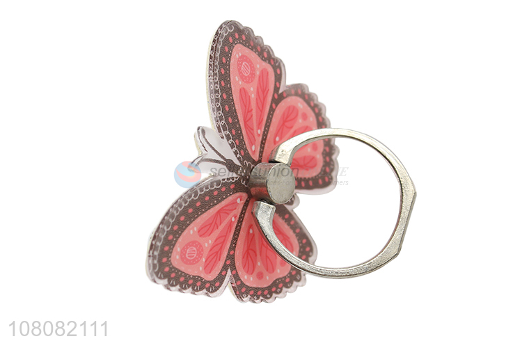 Best selling butterfly shape creative ring holder for mobile phone