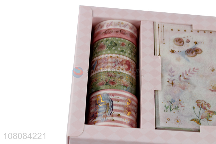 Good Sale Fashion Notebook And Washi Tape Stationery Set