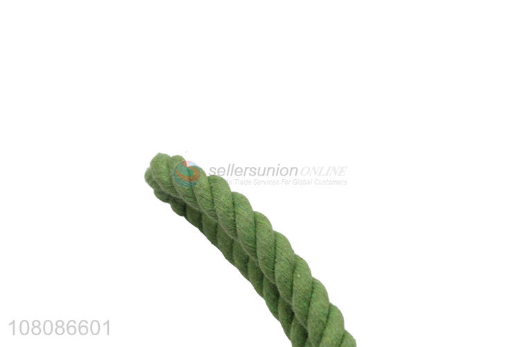 Popular products green cotton rope pets chew interactive toys