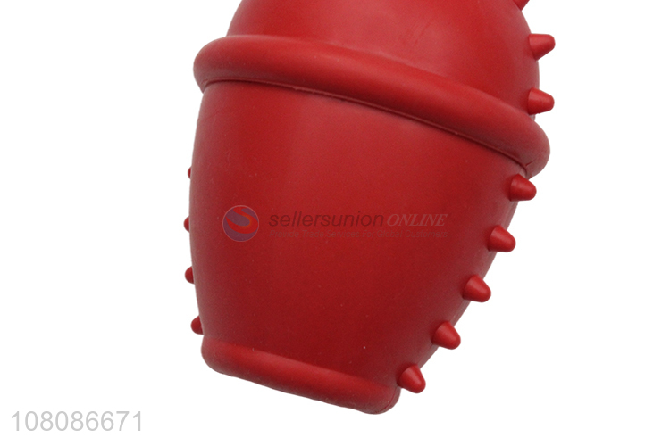 Factory direct sale red soft tpr chew training toys for pets