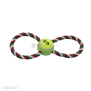 Good quality interactive pets cotton rope chew toys for cleaning