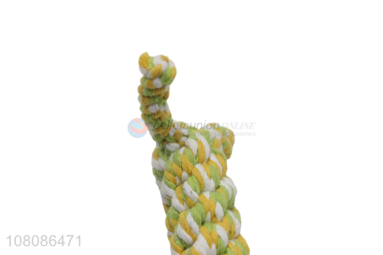 Factory price durable pets chew training  cotton rope toys