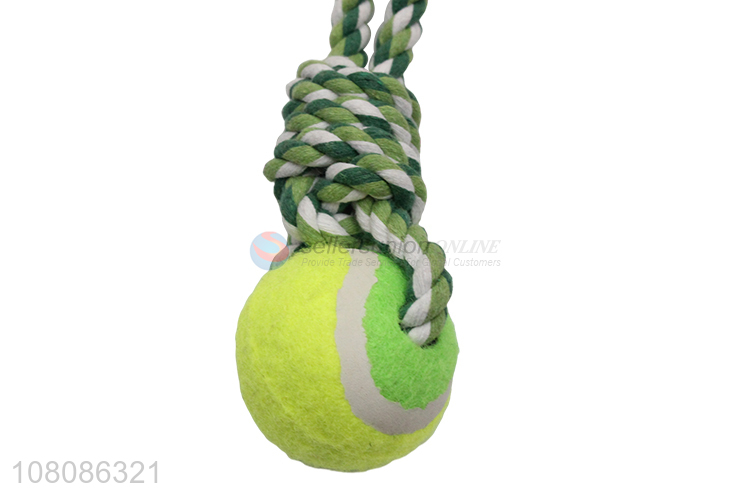 Factory price cotton rope chew toys dog toys with baseball