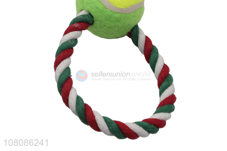 Good quality interactive pets cotton rope chew toys for cleaning