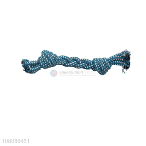 Yiwu factory blue cotton rope chew interactive toys for sale