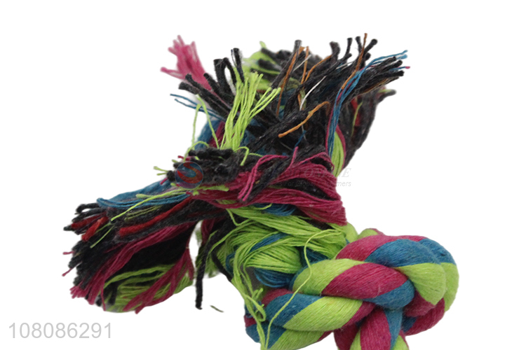 Hot products colourful cotton rope pets chew toys