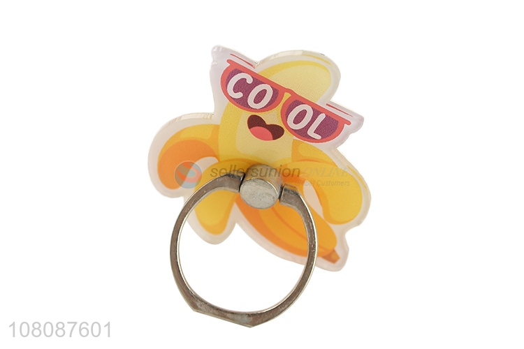 Top product cartoon banana ring stand holder for cellphone