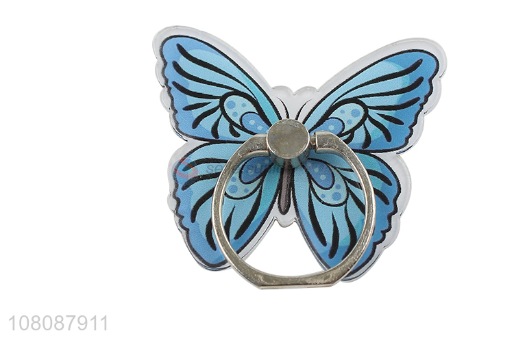 Hot selling durable butterfly acrylic cell phone ring holder