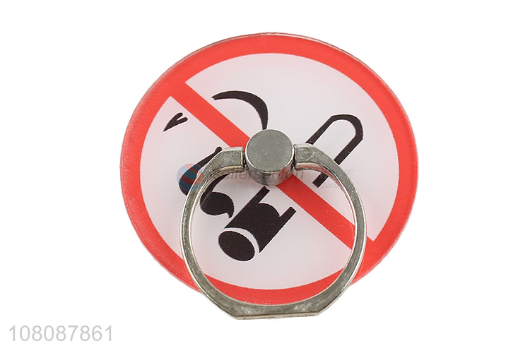 Wholesale no smoking sign cell phone finger ring stand