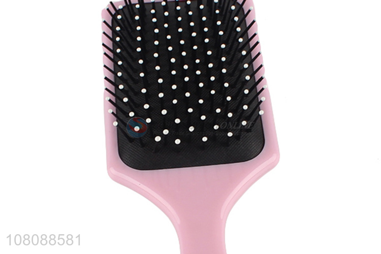 Yiwu wholesale pink hair comb brush with flower pattern