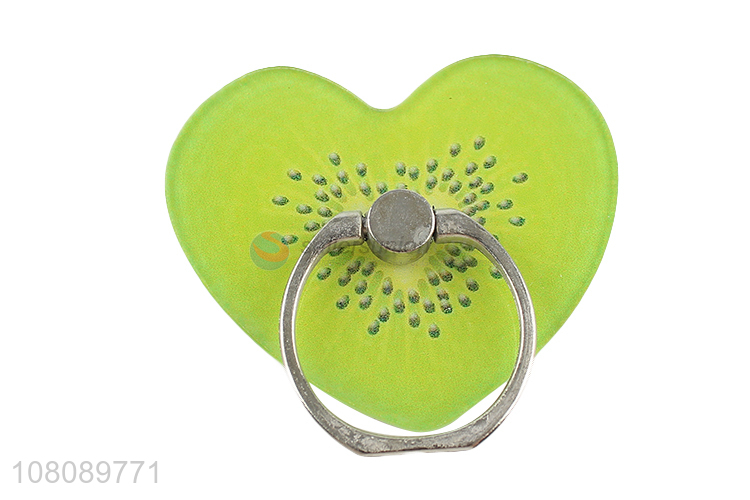 Factory Price Green Kiwi Acrylic Finger Ring Stand for Mobile Phone