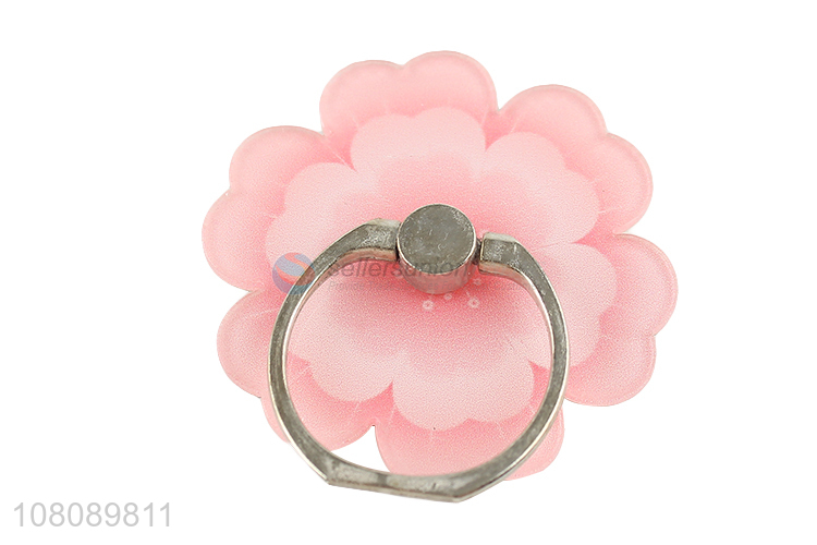 China products pink acrylic finger ring cellphone holder