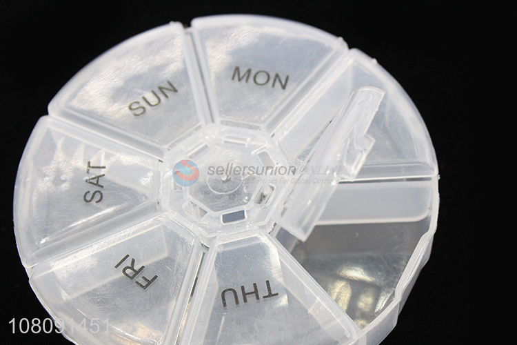 Online wholesale plastic round travel pill medicine box