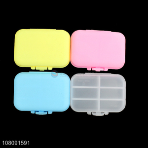 Online wholesale multicolor mini 6compartment pill case