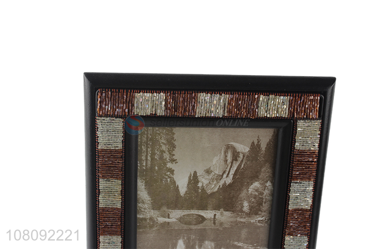 New products European style retro wooden beaded picture frame