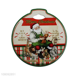 Best selling heatproof ceramic Christmas coaster porcelain placemat