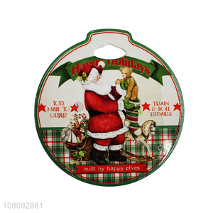 New hot sale decorative Christmas series ceramic cork coffee coaster