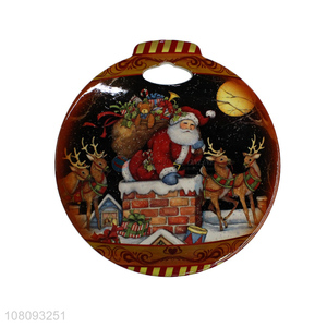 China supplier heatproof ceramic Christmas coffee coaster for decoration