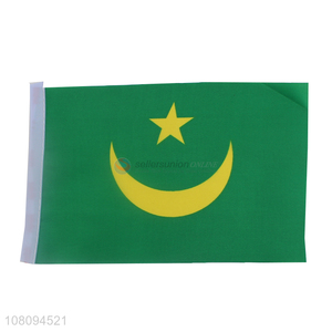 Yiwu supplier double-sided polyester Mauritania national flag