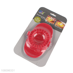 Hot selling red plastic dumpling mould kitchen gadgets