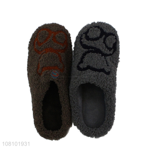 Most popular simple design men winter slippers for indoor