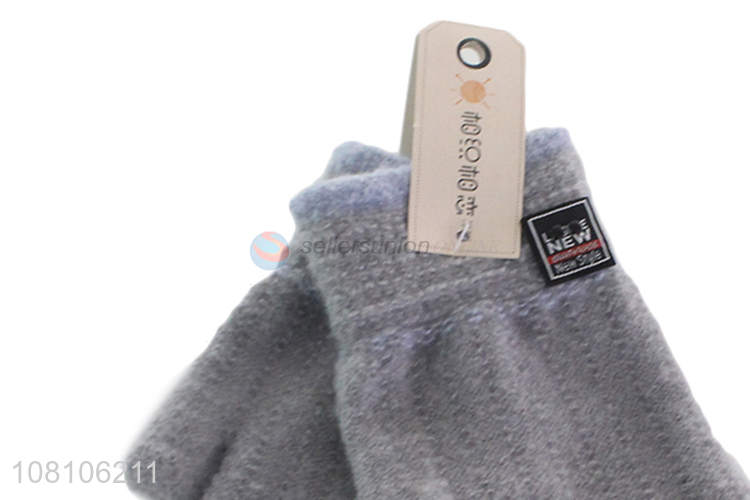 Hot selling gray knitted half-finger gloves winter gloves