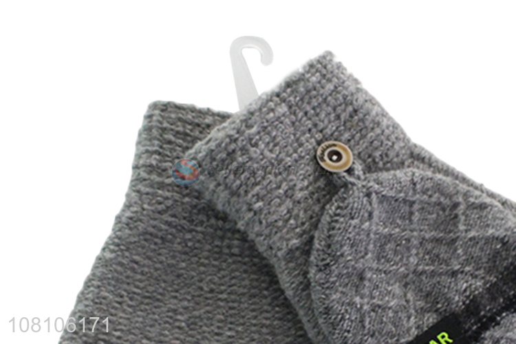 Cheap price grey knitted gloves winter warm gloves for men